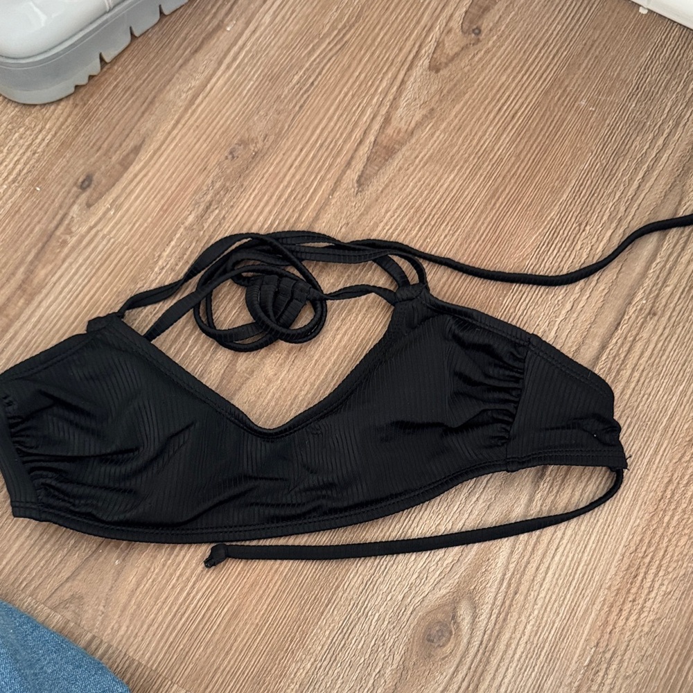Black Strappy Bikini Top